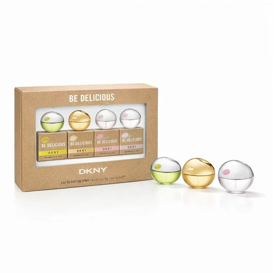Donna Karan Be Delicious Set Mini For Women Eau De Parfum Be Delicious 7ml + Golden Delicious 7ml + Be Extra Delicious 7ml + Be 100% Delicious 7ml