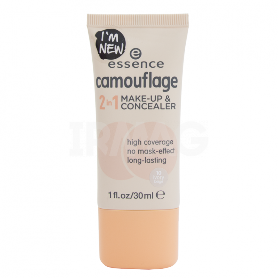 essence camouflage 2in1 make-up & concealer 10 ivory beige 30ml - O2morny.com