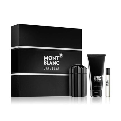 Mont Blanc Emblem Set For Men Eau De Toilette 100ml + Mini Spray 7.5ml + After Shave Balm 100ml