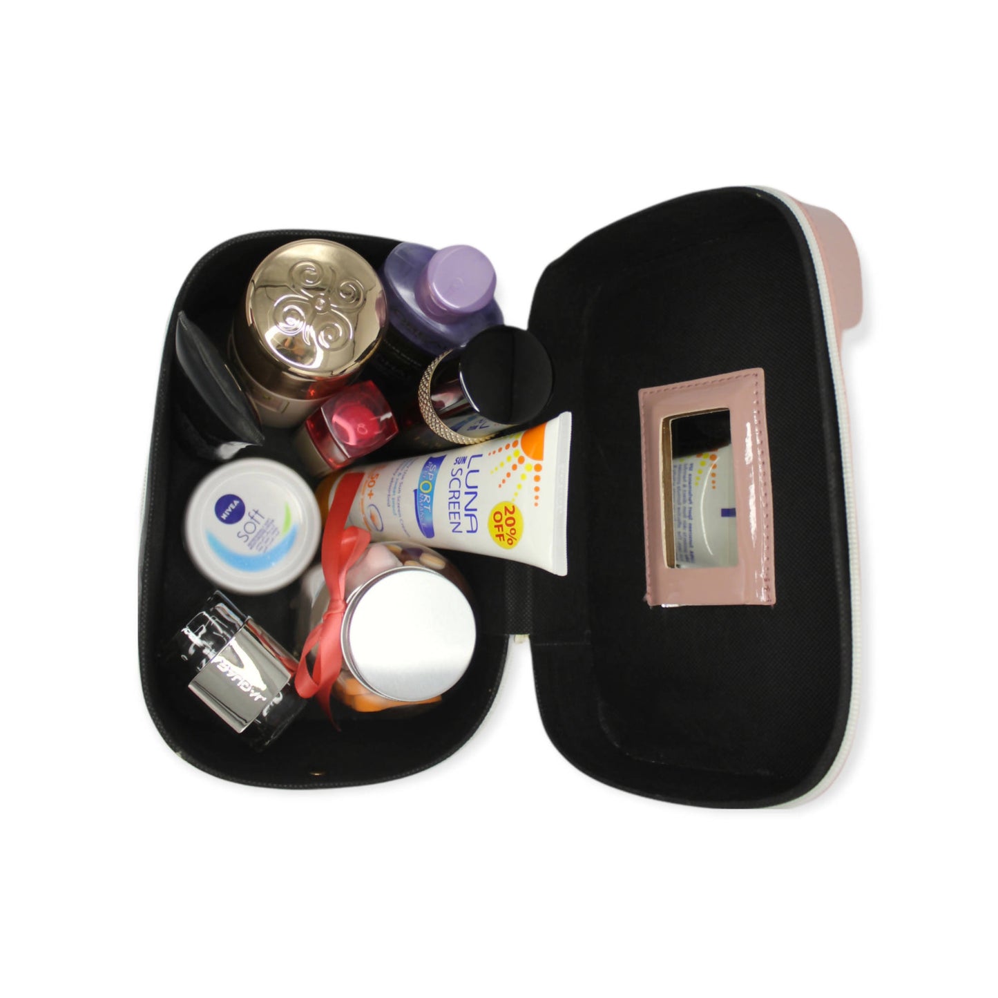 مجموعة من 3 حقائب سفر للمكياج وأدوات الزينة (كاشمير)