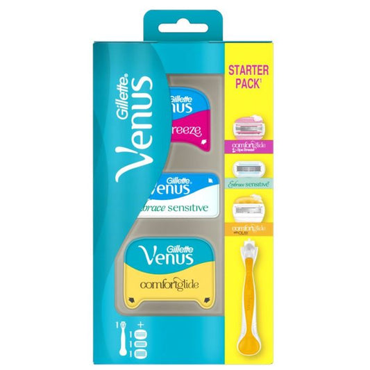  جيليت فينوس باكيت ماكينة الحلاقة كومفورت جلايد + 3 رؤوس