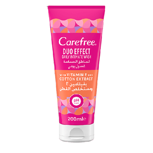 Carefree Duo Effect Daily Intimate Wash with Vitamin E and Cotton Extract 200ml