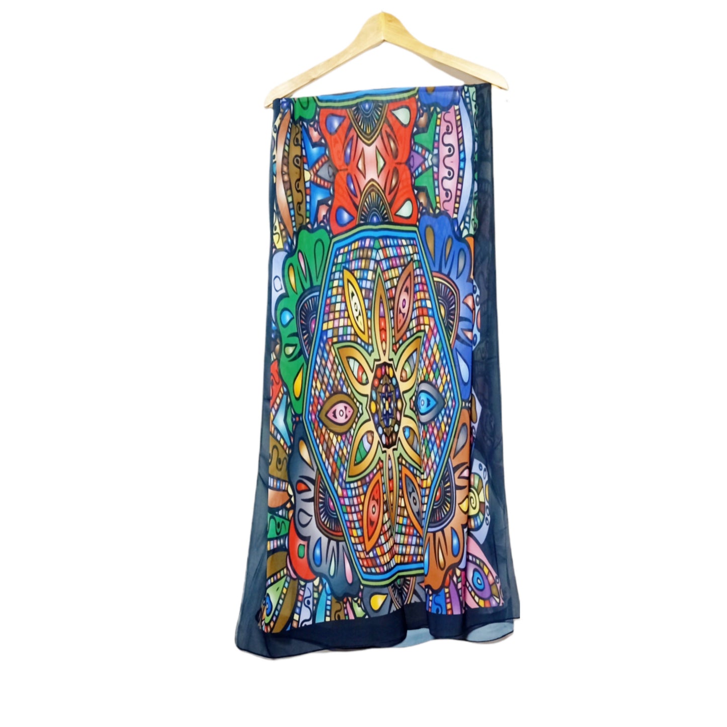 Crepe Chiffon Veil - Multi Color Chiffon Scarf 1005