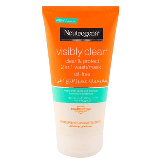 Neutrogena Facial Wash Visibly Clear 2 in 1 Wash Mask 150ml