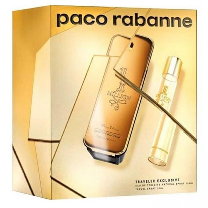 Paco Rabanne One Million Gift Set For Men Eau De Toilette 100ml + Mini 20ml
