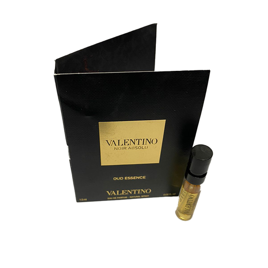عينة Valentino Noir Absolu Oud Essence Vials Eau de Parfum للجنسين 1.5 مل.