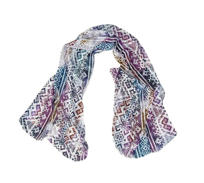 Crepe Chiffon Veil - Multi Color Chiffon Scarf 1016