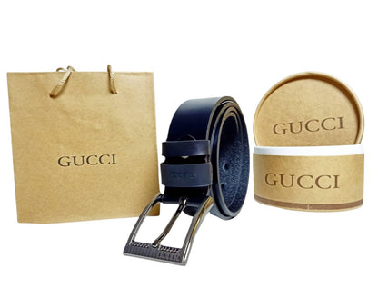 men leather belt gucci branded black