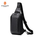 Arctic Hunter XB00126 Hard Shell Waterproof Chest Bag With USB Charging Port - Black