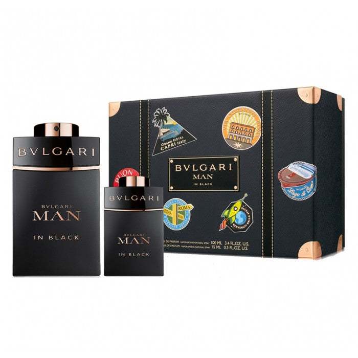 Bvlgari Man In Black Set For Men Eau De Parfum 100ml + Mini 15ml