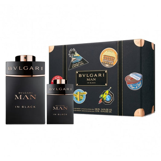 Bvlgari Man In Black Set For Men Eau De Parfum 100ml + Mini 15ml