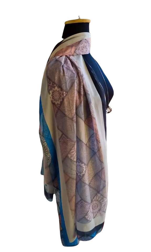 طرحة شيفون كريب - متعددة الالوان موديل 1207