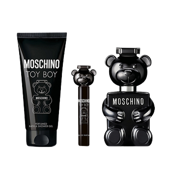 Moschino Toy Boy Set For Men Eau De Parfum 100ml + Mini Travel 10ml + Shower Gel 200ml