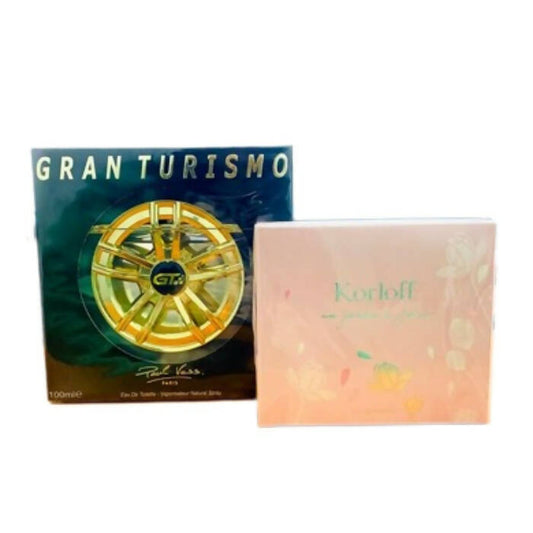 Gran Turismo GT Racing Eau De Toilette For Men 100ml + Korloff Un Jardin A paris Eau De Parfum For Women 100ml