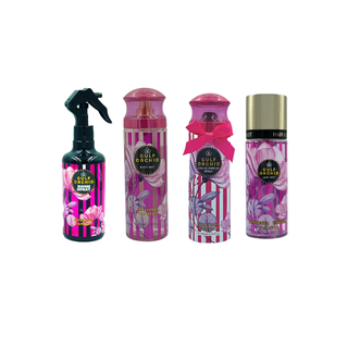 Gulf Orchid Senfonia Vanilla Set Bed Freshener Spray 300ml + Body Mist 250ml + Body Spray 200ml + Hair Mist 85ml