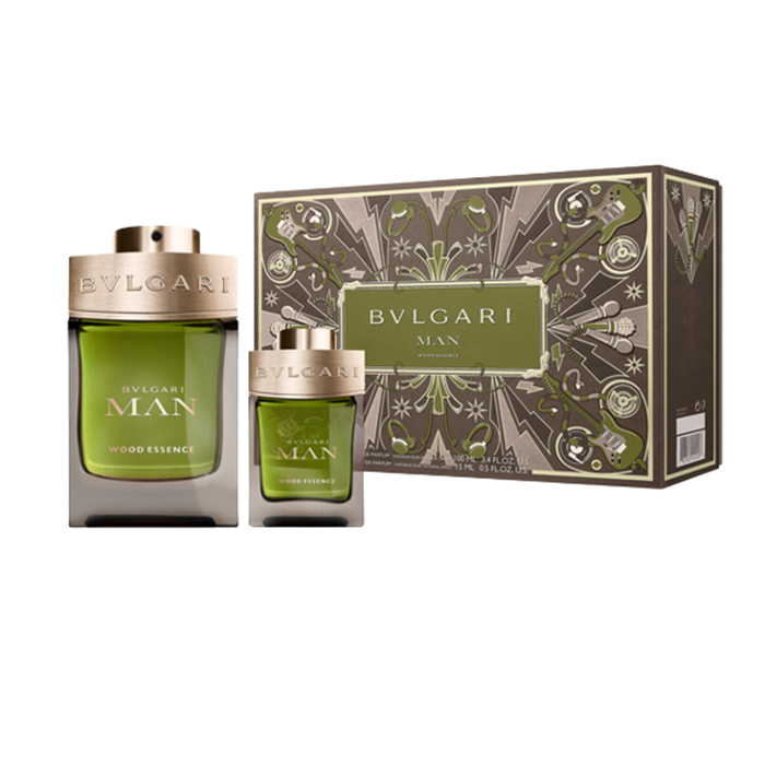 Bvlgari Man Wood Essence Set For Men Eau De Parfum 100ml + Mini Travel 15ml