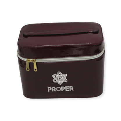 مجموعة من 3 حقائب سفر للمكياج وأدوات الزينة (كستنائي)