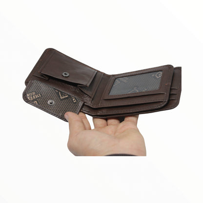 محفظة جلدية للرجال (بني) بني