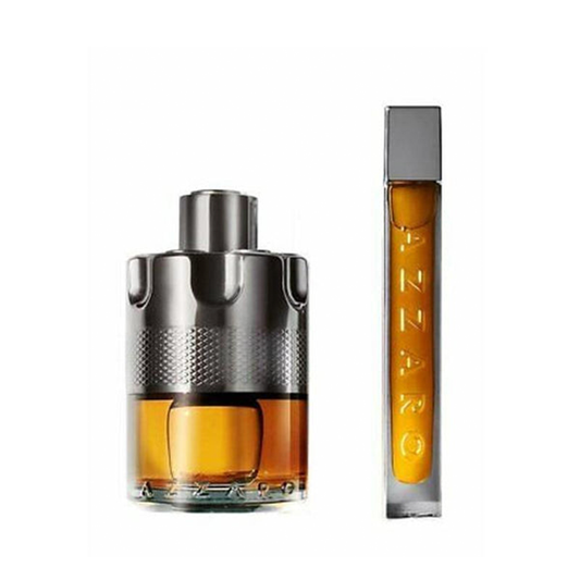 Azzaro Wanted By Night Set for Men Eau De Toilette 100ml+15ml Mini Travel