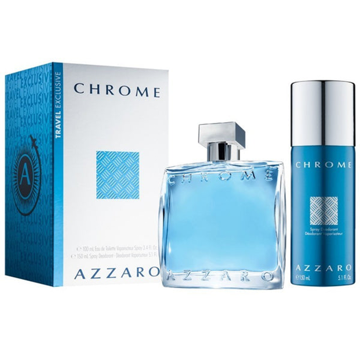 Azzaro Chrome Set for Men Eau De Toilette 100 ml + Deodrant 150 ml