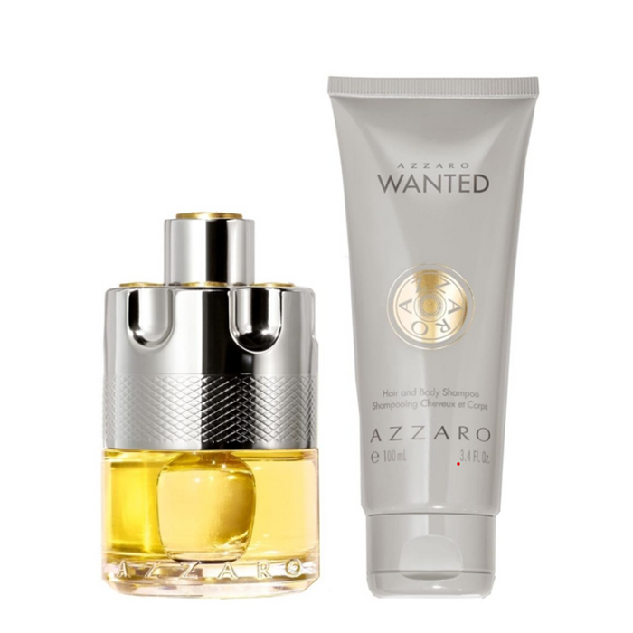 Azzaro Wanted Set For Men Eau De Toilette 50ml + Hair & Body Shampoo 100ml