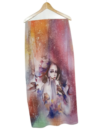 Crepe Chiffon Veil - Multi Color Chiffon Scarf 1002