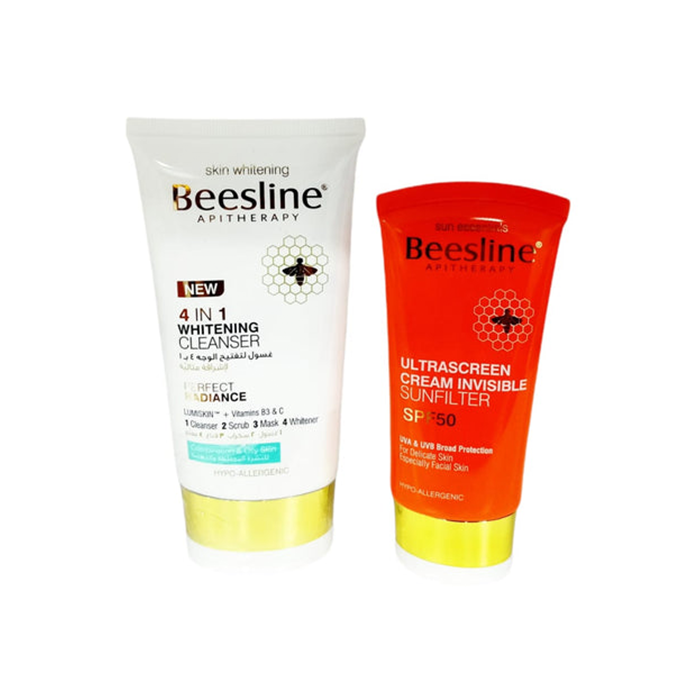 Beesline Set Ultra Creamy Invisible SPF 50 60ml + Whitening Cleanser 4 in 1 150ml