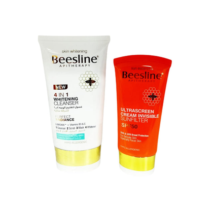 Beesline Set Ultra Creamy Invisible SPF 50 60ml + Whitening Cleanser 4 in 1 150ml