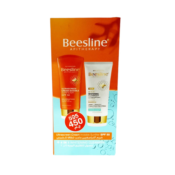 Beesline Set Ultra Creamy Invisible SPF 50 60ml + Whitening Cleanser 4 in 1 150ml