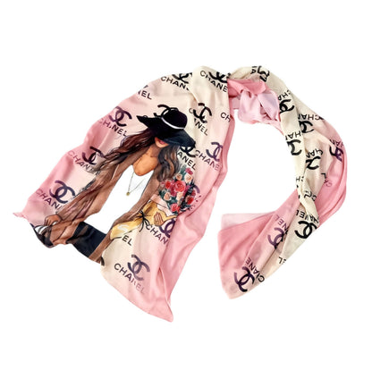 Crepe Chiffon Veil - Multi Color Chiffon Scarf 1003