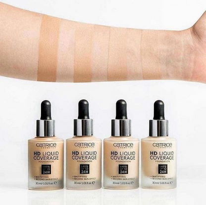 Catrice HD Liquid Coverage Foundation 010 Light Beige 30ml - O2morny.com