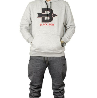 Buy grey Black Bow Hooded Sweatshirt code 304