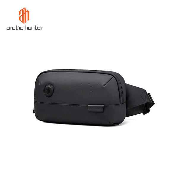 Arctic Hunter Mens Waist Bag Chest Bag for Men with Detachable/Adjustable Strap Sports Bag for Men Anti-Theft Pocket Y00557 BLACK