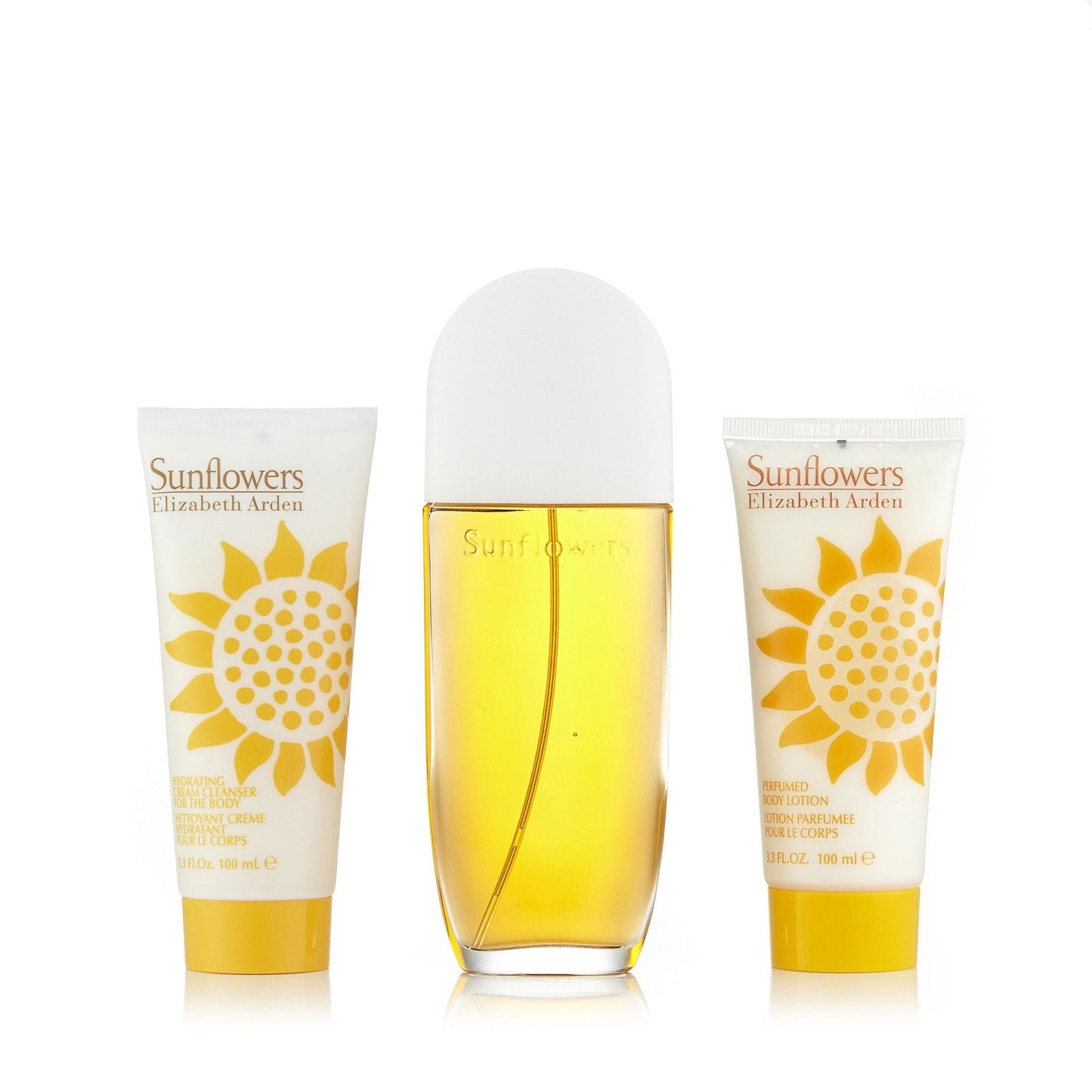 Elizabeth Arden Sunflowers Set For Women Eau De Toilette 100ml+ Body Lotion 100ml + Hydrating Cleanser 100ml