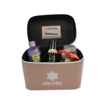 مجموعة من 3 حقائب سفر للمكياج وأدوات الزينة (كاشمير)