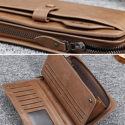 Long Men / Women Leather Wallet for Money, Cards & Mobile Phone