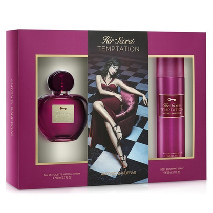 Antonio Banderas Her Secret Temptation Set For Women Eau De Parfum 80ml+ Deodorant 150ml