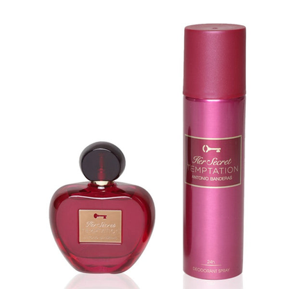 Antonio Banderas Her Secret Temptation Set For Women Eau De Parfum 80ml+ Deodorant 150ml