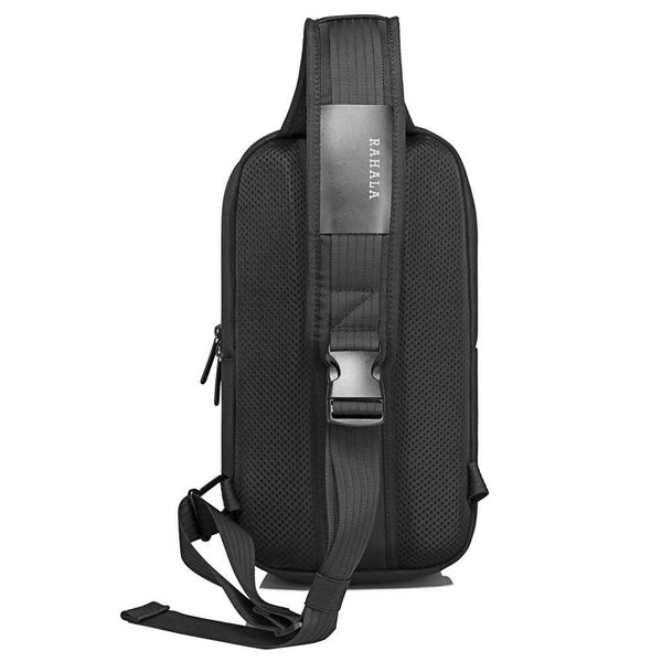 Rahala Men s Fashion Business Waterproof Shoulder Crossbody Bag Black 7086