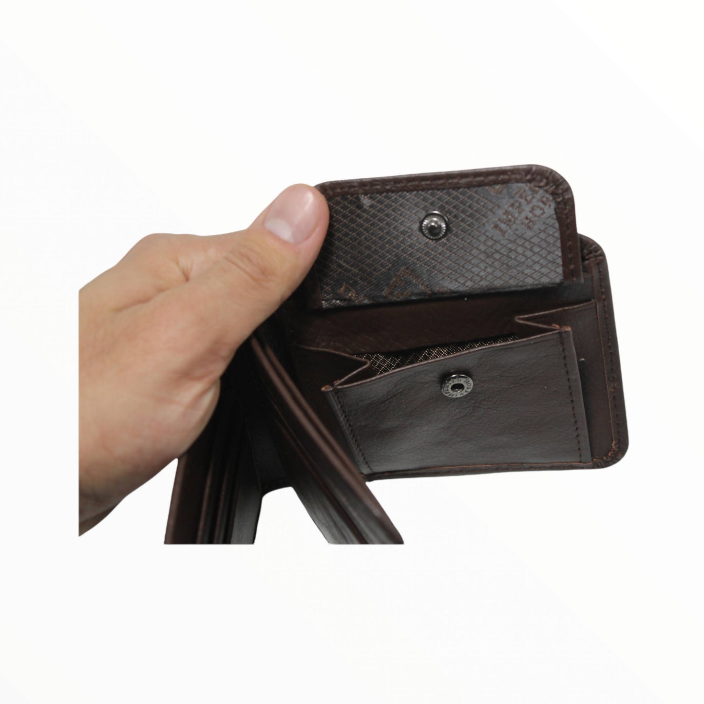 محفظة جلدية للرجال (بني) بني