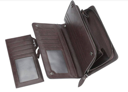 Long Men / Women Leather Wallet for Money, Cards & Mobile Phone