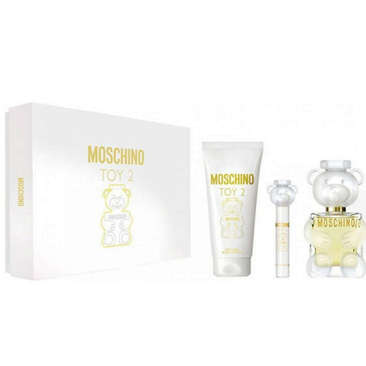 Moschino Toy 2 Set For Women Eau De Parfum 100ml + Mini Travel 10ml + Body Lotion 200ml
