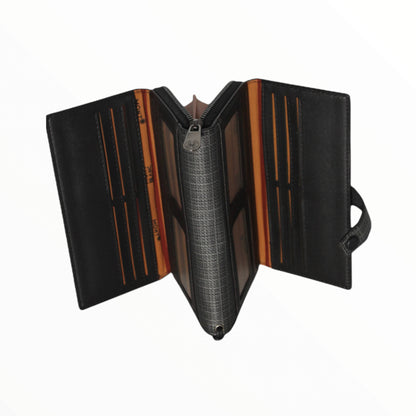 رجال محفظة جلدية طويلة (رمادي)