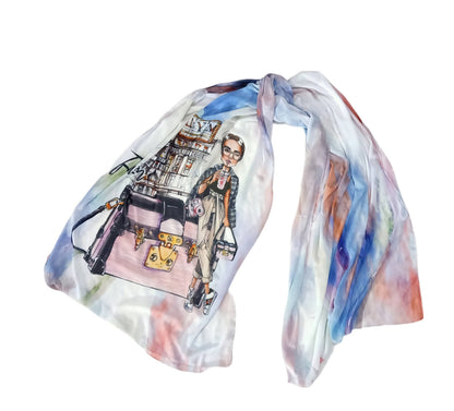 Crepe Chiffon Veil - Multi Color Chiffon Scarf 1011