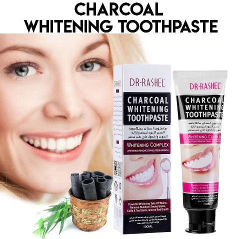 Dr Rashel Charcoal Whitening Toothpaste White 100g