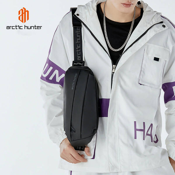 Arctic Hunter Mens Multi-Function Waterproof Crossbody Bag YB00029 Black