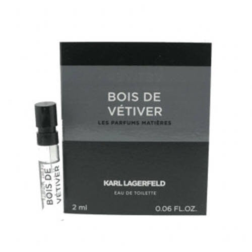عينة Karl Lagerfeld Bois de Vetiver Les Parfums Matières Vials Eau de Toilette للرجال 2 مل.