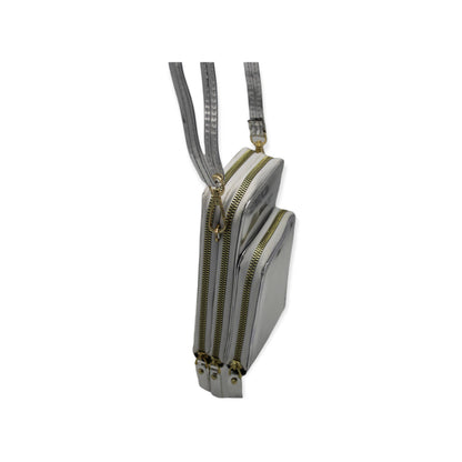 حقيبة صليب صغيرة صغيرة إلى الأبد الفضة المعدنية - الفضة المعدنية - الفضة المعدنية - الفضة المعدنية