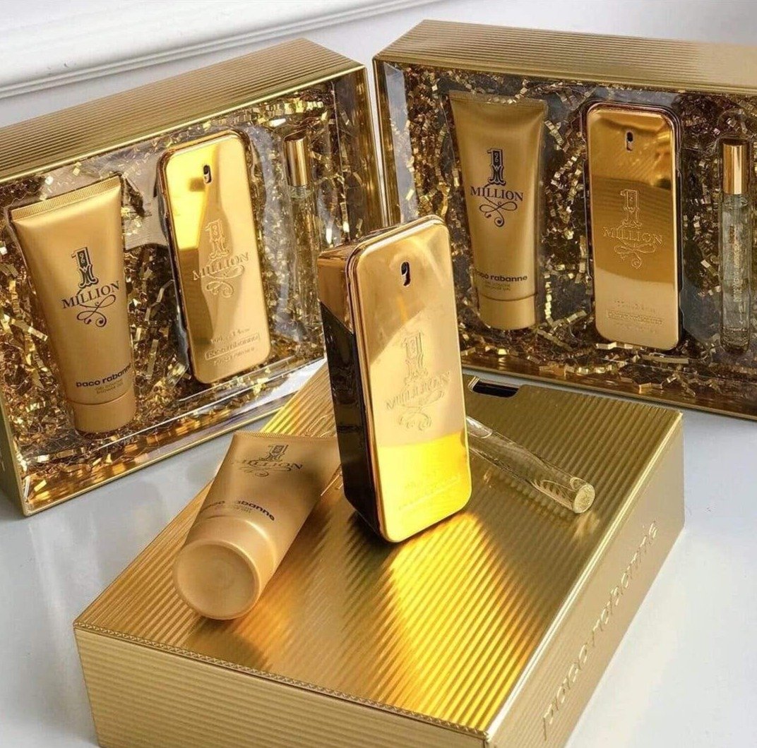 Paco Rabanne One Million Eau De Toilette Set 3 Pieces 100ml EDT + 100ml Shower Jel + 10ml EDT New Gift - O2morny.com