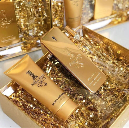 Paco Rabanne One Million Eau De Toilette Set 3 Pieces 100ml EDT + 100ml Shower Jel + 10ml EDT New Gift - O2morny.com